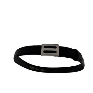 NEW Danier Black Genuine Leather Silver Push Pin mens Belt Size 36